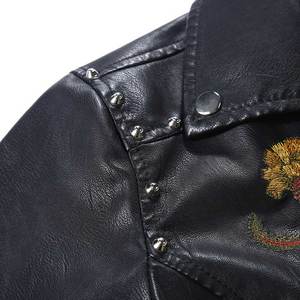 Veste en cuir personnalisée OEM de haute qualité pour femmes, manteau à manches longues avec rembourrage en coton pour vêtements d'extérieur, tissu en toile tricotée - Product Image 5