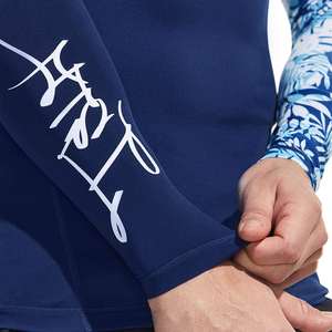 Durable Respirant Mens Rash Guard Full Sleeve Tight Fit Quick Dry Swim Shirt for Surfing Snorkeling and Water Activities - Product Image 5