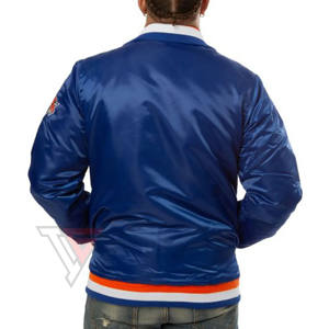 Chaqueta Bomber de Lona Satinada Personalizada al por Mayor para Hombre, Chaqueta de Invierno de Alta Calidad, Impermeable, Reversible, Ropa Deportiva OEM para Equipos - Product Image 3