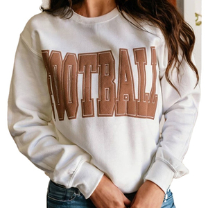 Sudadera con estampado de soplo 3D personalizada Sudadera con cuello redondo gráfico de letras 3D Sudadera con relieve 3D - Product Image 1