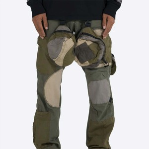 Pantalon cargo patchwork décontracté pour homme-Doux, léger et parfait pour un usage quotidien et des tenues décontractées - Product Image 1