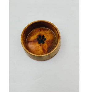 Elevated Pet Feeder with Wooden <b>Stand</b> & Metal <b>Bowl</b> for <b>Dogs</b> and Cats - Product Image 3