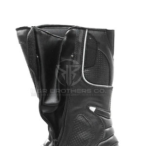 High Ankle Breathable Winter Motorbike Shoes with Reinforced <b>Toe</b> <b>Cap</b> Anti-Crash Design Customizable Leather Racing Shoes - Product Image 6