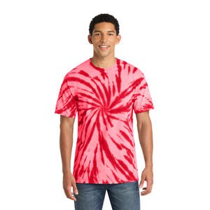 T-shirt tendance à motif tie-dye en spirale, haut en coton respirant pour hommes et femmes, haut de mode urbaine élégant, fournisseur de vêtements OEM/ODM - Product Image 1