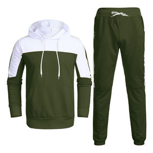 Veste à capuche en polyester et survêtement de jogging deux pièces pour hommes, vêtements de sport de fitness personnalisés de haute qualité avec logo, survêtement unisexe - Product Image 1