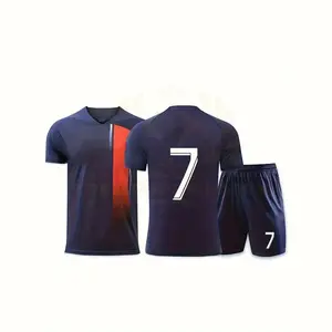 Sporttenue Set Jongens 2 Stuks Voetbalpak Stijlvolle Voetbal Jersey Sneldrogende Outfit T-Shirt & Short Set