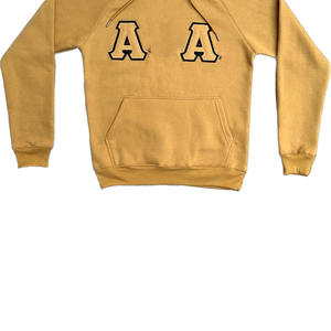 Excelente Sudadera Unisex de Invierno con Bordado de Letras Alpha Phi Alpha en Dorado Antiguo, Personalizada, de Algodón, para Hermandades y Fraternidades - Product Image 5