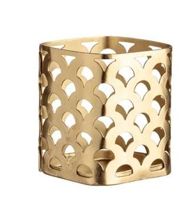 Porte-bougie votif en métal fer forgé au design magnifique, finition noire antique, écologique, fait à la main, décoration pour la maison, mariage et Noël - Product Image 3