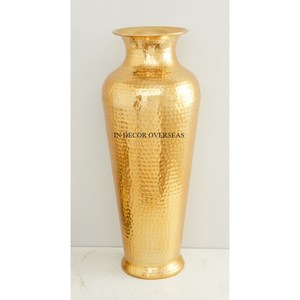 Modern Creative Art Designer Aluminum Casted Silver Color Finishing Shiny Polished Elegant Look Flower Vase Home Decor <b>Supplies</b> - Product Image 5