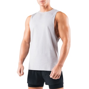 Workout Tank Top Graphic O Neck Oversize Side Cut Off <b>Singlet</b> Anti-Shrink Gym Clothing Custom Color Fitness Wear <b>Men</b> <b>Singlet</b> - Product Image 2