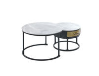 Vaisselle en fil de fer et marbre de style américain Articles de maison décoratifs Fancy Hotels Zone d'attente Table d'appoint fabricant de gros Exportateur