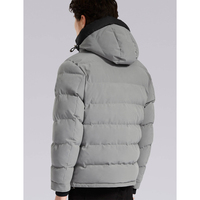 Veste matelassée unisexe à col montant pour adultes, avec logo personnalisé, manteau d'hiver à fermeture éclair, coupe-vent, respirant, style décontracté, chauffant