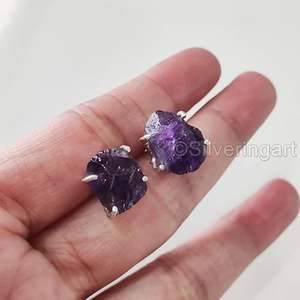 Ensemble de bijoux pour femmes, améthyste naturelle, pierre de naissance de février, bijoux faits à la main pour Noël, ensemble de bagues en argent sterling 925 - Product Image 5