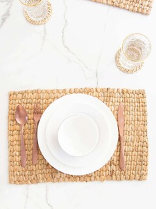 Manteles individuales de jacinto de agua hechos a mano, productos ecológicos hechos en Vietnam, decoración de mesa, manteles individuales tejidos al por mayor - Product Image 2