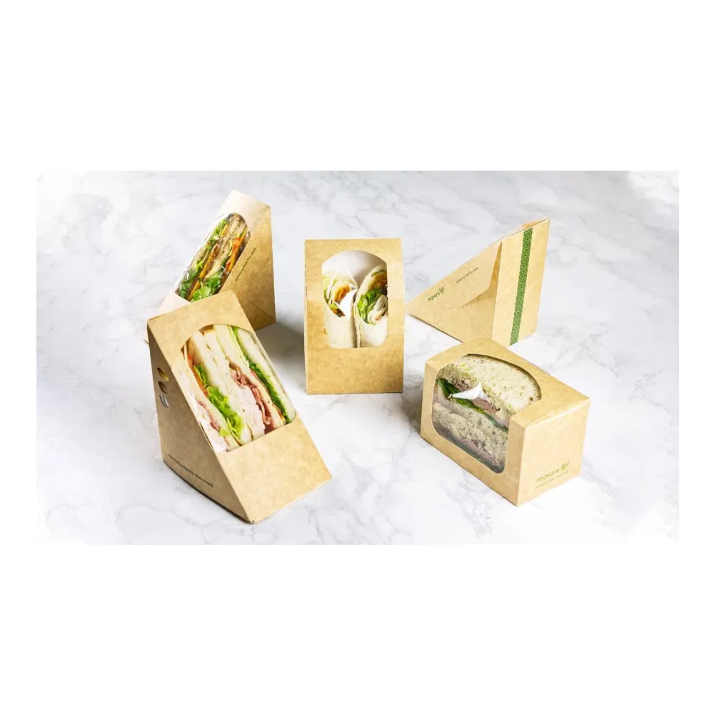 Бумажная коробка сэндвич Гамбургер хлеб одноразовая упаковка бумажные коробки по низкой цене