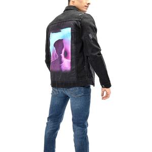 High Quality 2026 Custom Unisex Stand Collar <b>Denim</b> <b>Jacket</b> with Embroidery No Hooded Quilted High Street Style Winter <b>Jacket</b> - Product Image 3