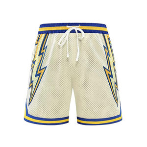 Short de sport pour hommes avec impression par sublimation de qualité supérieure Tissu en maille léger pour la respirabilité Taille élastique - Product Image 1