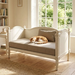 Lit pour animaux de compagnie en bois, canapé pour chiens et chats, lit classique pour chiens et chats, canapés pour animaux de compagnie, accessoires en bois pour animaux de compagnie - Product Image 1
