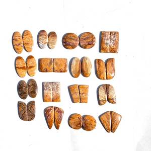 Venta al por mayor Bat Cave Jasper Gemstone Pares Cabujones hechos a mano 100% Natural - Product Image 6