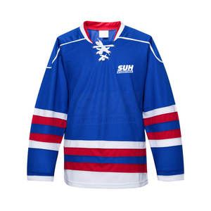 Maillot de hockey sur glace 100% polyester, design et logo personnalisés, respirant, grande taille, avec tailles personnalisées et prix bas - Product Image 1