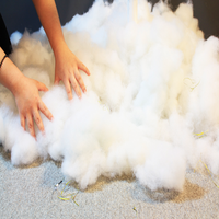 Blanc brut Faux Fibre discontinue Remplissage Polyester Doux Creux Style Lavable Textile À La Maison Coussin Oreiller Jouets Flamme Siliconisée