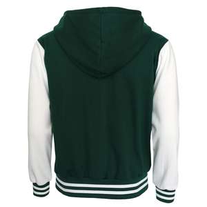 Chaqueta de invierno para hombre con letras de béisbol universitario de algodón y poliéster, chaqueta universitaria de invierno con bordado cuadrado de estilo universitario personalizado - Product Image 3