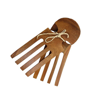 Cuchara de mano para ensalada de madera de acacia Natural, conjunto de ensaladas para mezclar y combinar - Product Image 1