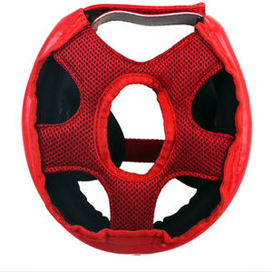 ชุดป้องกันศีรษะสำหรับชกมวยกันลมกันน้ำดีไซน์แบบแยกส่วนทำจาก PU สีแดงออกแบบได้ตามต้องการ - Product Image 5