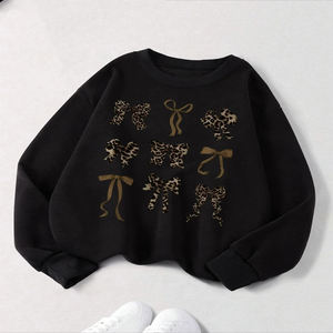 Gran oferta de alta calidad, nuevo diseño, transpirable, suelto, estampado de moda, cuello redondo, sudadera para mujer - Product Image 1