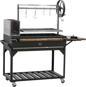Parrilla de Barbacoa de Alta Calidad Santa Maria para Leña y Carbón con Braser, Parrillas Ajustables, Ladrillos Refractarios, Acero Resistente - Product Image 3