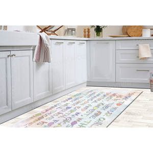 Tapis imprimé à motifs colorés contemporains, lavable en machine, tapis positif pour le lieu de travail, tapis en velours de luxe - Product Image 5