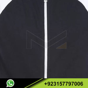 Veste d'université en laine d'hiver grande taille pour hommes, manches en cuir, veste de Baseball unie pour hommes - Product Image 6