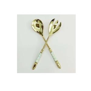 Juego de cubiertos de latón de la mejor calidad con mango de nácar para restaurante y bodas, juegos de cubiertos de fregona - Product Image 1