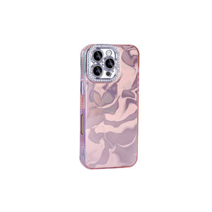 Funda de Silicona con Detalles de Piedras Brillantes de Lujo para iPhone 16 Pro Max 12Promax 7Plus, Protección contra Impactos, Impresión UV, TPU Blanco - Product Image 4