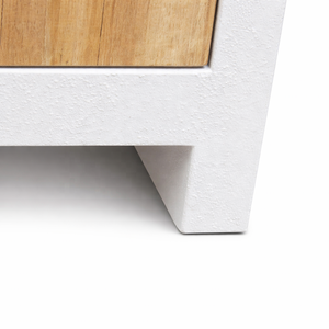 Armoire en bois d'acacia MAYA |   Meuble de rangement minimaliste Japandi |   Vitrine en bois massif, design de meubles pour salon - Product Image 4