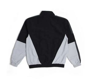 Veste de survêtement coupe-vent tendance pour homme, couleur contrastée personnalisée avec bordures élastiques, 100% nylon - Product Image 6