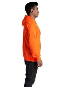 Unisex Tech Fleece Pullover <b>Hoodie</b> ODM Factory Price <b>Orange</b> Full Zip Print Solid Pattern Autumn Plain Dyed Oversized OEM Service - Product Image 2