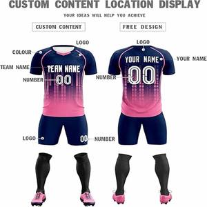 Factory Wholesale Soccer Uniforms Sport Wear Classic V Neck 100% Polyester <b>T</b>-<b>shirts</b> Custom Sublimation Football Jersey - Product Image 5