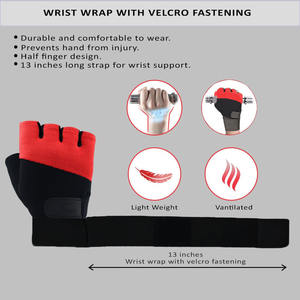 Guantes de Levantamiento de Pesas Personalizados al por Mayor con Correa de Soporte para Muñeca, Guantes de Entrenamiento para Gimnasio, Fitness, Culturismo, para Hombres y Mujeres - Product Image 3