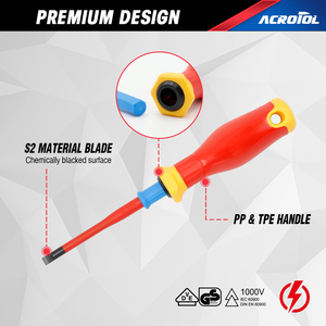 16ピース 1000V VDE絶縁ドライバーセット 電圧テスター付き スリム電気技師ツールキット OEM卸売 - Product Image 5