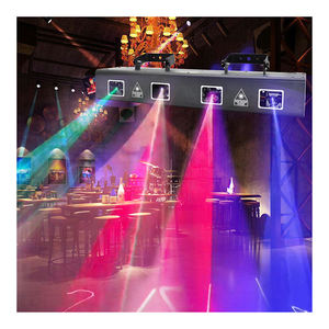 Rectángulo cuatro cabezas completo RGB etapa luz láser Disco DJ Show verde amarillo rojo azul línea láser para uso en Club nocturno - Product Image 1