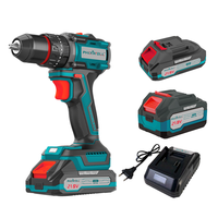 Perceuse à percussion 21V Tournevis électrique sans fil Personnalisable Lumière LED Moteur sans balais 600W Vitesse variable Batterie DIY OEM Maison