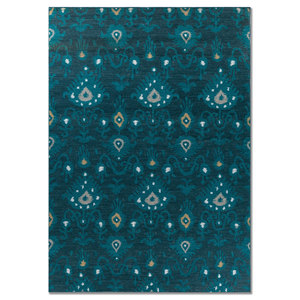 Bedouin Blue <b>Flat</b> Weave Wool <b>Rugs</b> for Home Use-Model Adwl-13322(Fr) - Product Image 1