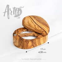 ArtisRaw JC024 Boîte à vin artisanale en bois d'olivier tunisien sculpté, qualité supérieure, style rustique, pour la maison, style médiéval