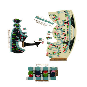 แบบจำลองของ r.n.a. ประกอบด้วยนิวคลีโอไทด์ซึ่งเป็นน้ำตาลไรโบโซมที่ติดอยู่กับฐานไนโตรเจนและกลุ่มฟอสเฟต - Product Image 4