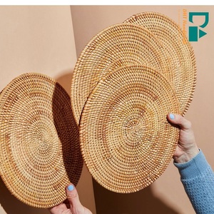 Hot Selling Woven Rattan Placemat Braided Seagrass Table Mats Dining Table <b>Plate</b> Mats Wholesale <b>Set</b> - Product Image 6