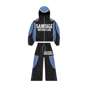 ชุดวอร์มโพลีเอสเตอร์น้ำหนักเบา กันลม สำหรับฤดูหนาว แบบ OEM สกรีนโลโก้ได้ สำหรับผู้ใหญ่ทุกเพศ ดีไซน์สะท้อนแสง แถบสีขาว - Product Image 2