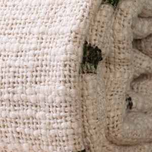 Couverture de canapé en coton tissé de luxe en gros, motif palmier bohème, avec pompons - Product Image 5