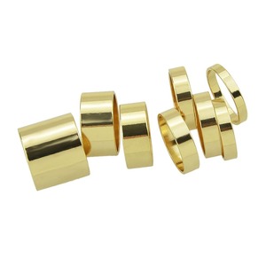 Servilletero redondo de forma Simple con muy buena calidad, servilletero de Metal chapado en oro, anillo de tejido, accesorio de vajilla para mesa - Product Image 6