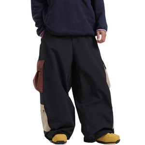 Pantalones de nieve holgados para hombre de talla grande con diseño de tendencia, pantalones de esquí aislantes transpirables impermeables, ropa holgada cálida para invierno y exteriores - Product Image 2